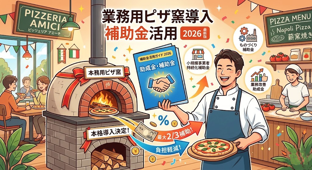 補助金でピザ窯導入